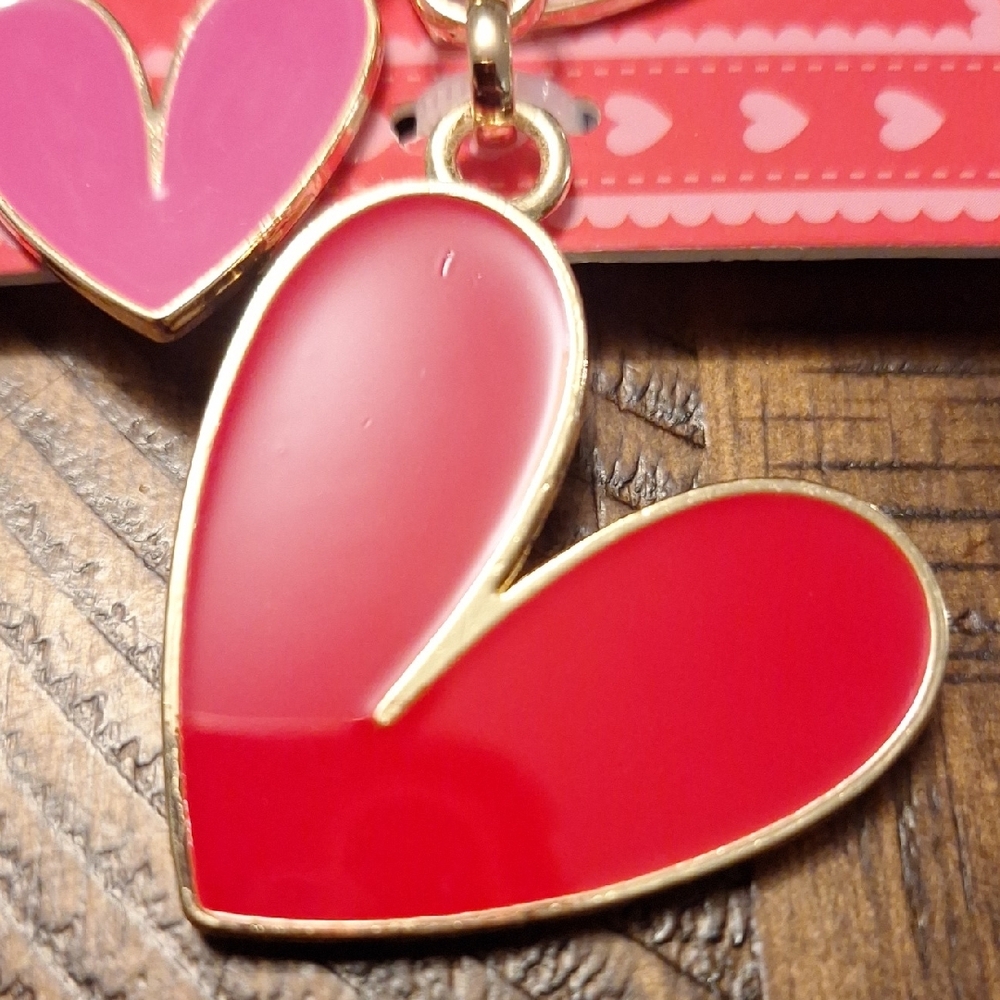 Heart Bag Charm - Red and Pink - Picture 6 of 8